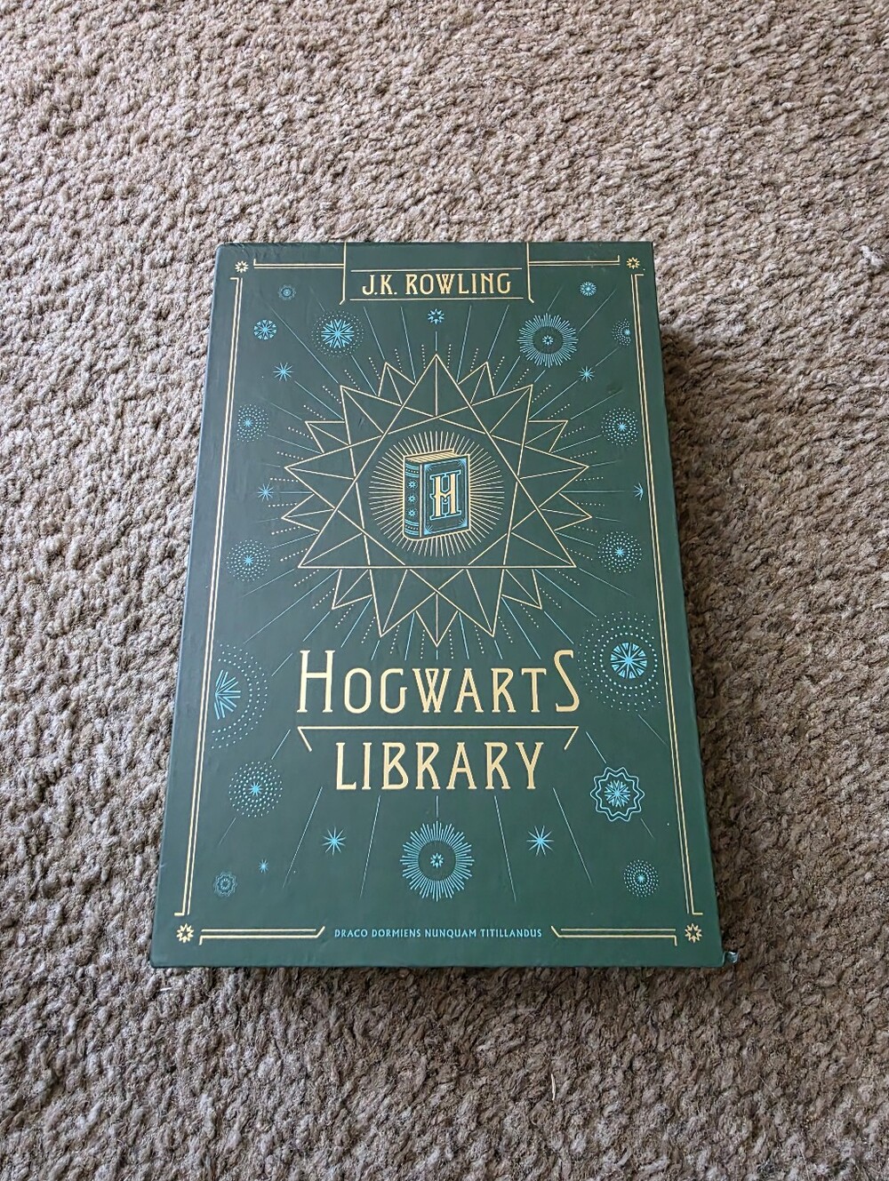 Hogwarts Library Box Set by J.K. Rowling - Green & Gold